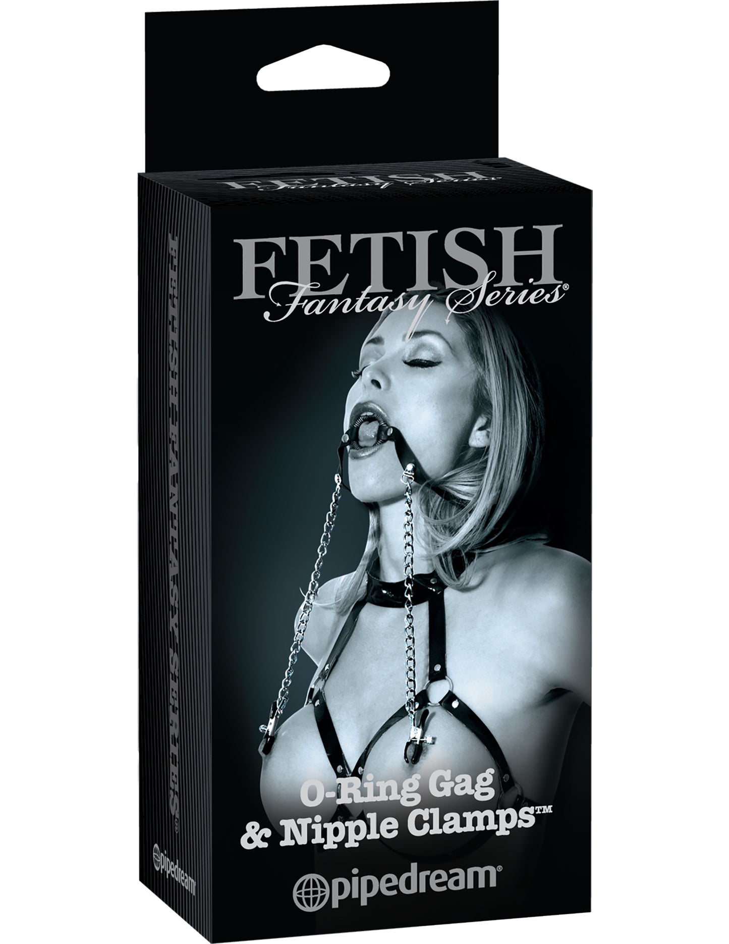 Fetish Fantasy Series Limited Edition O-Ring Gag and Nipple Clamps - Black | 603912320572 | Available at EroticWarehouse.com