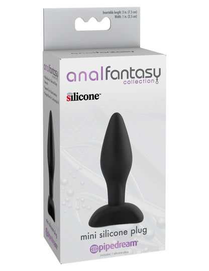 Anal Fantasy Collection Mini Silicone Plug - Black | 603912331974 | Available at EroticWarehouse.com