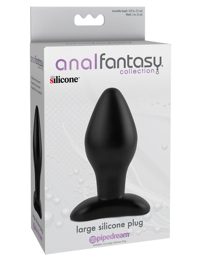 Anal Fantasy Collection Large Silicone Plug - Black | 603912332001 | Available at EroticWarehouse.com