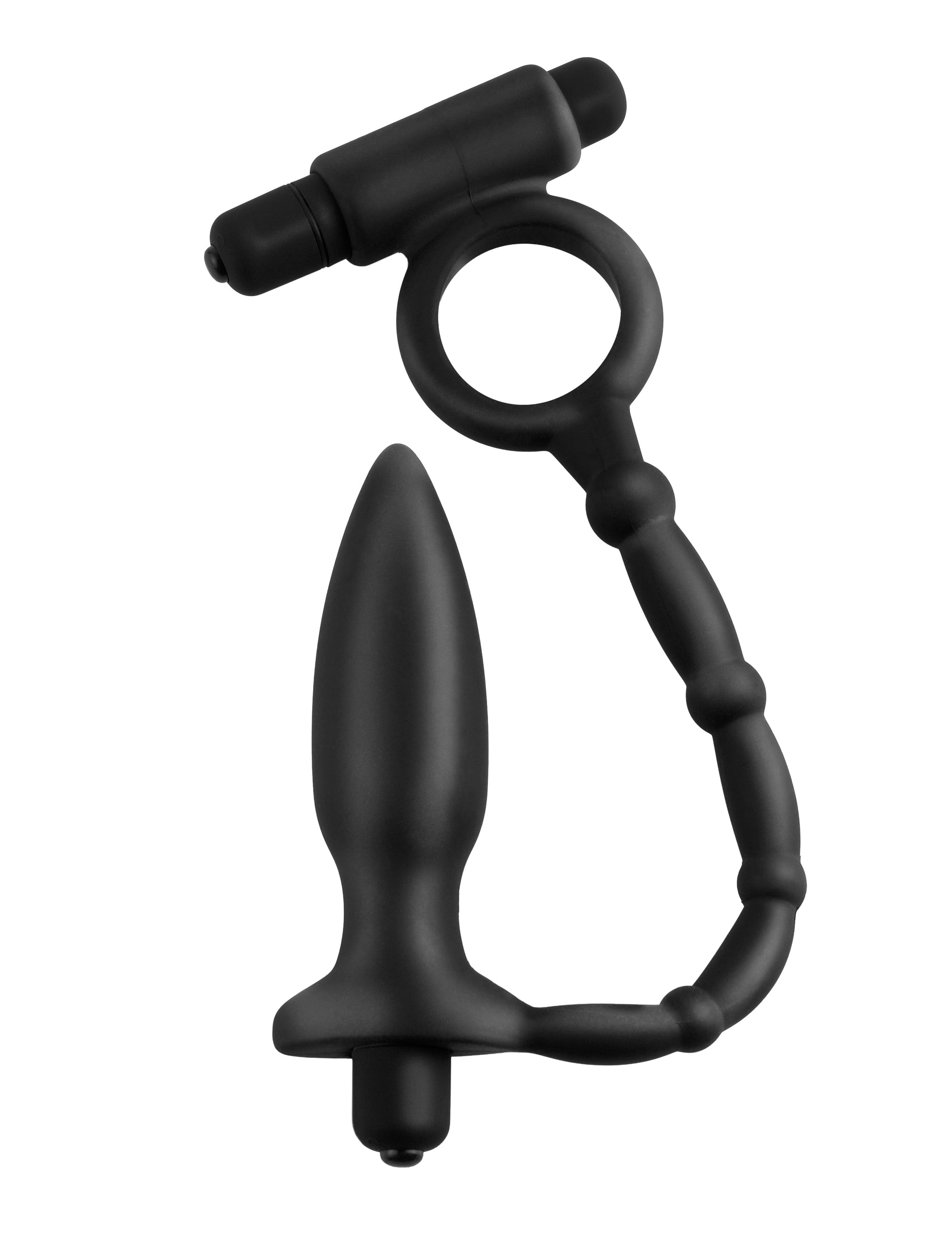 Anal Fantasy Collection Ass Kicker With Cockring - Black | 603912332056 | Available at EroticWarehouse.com