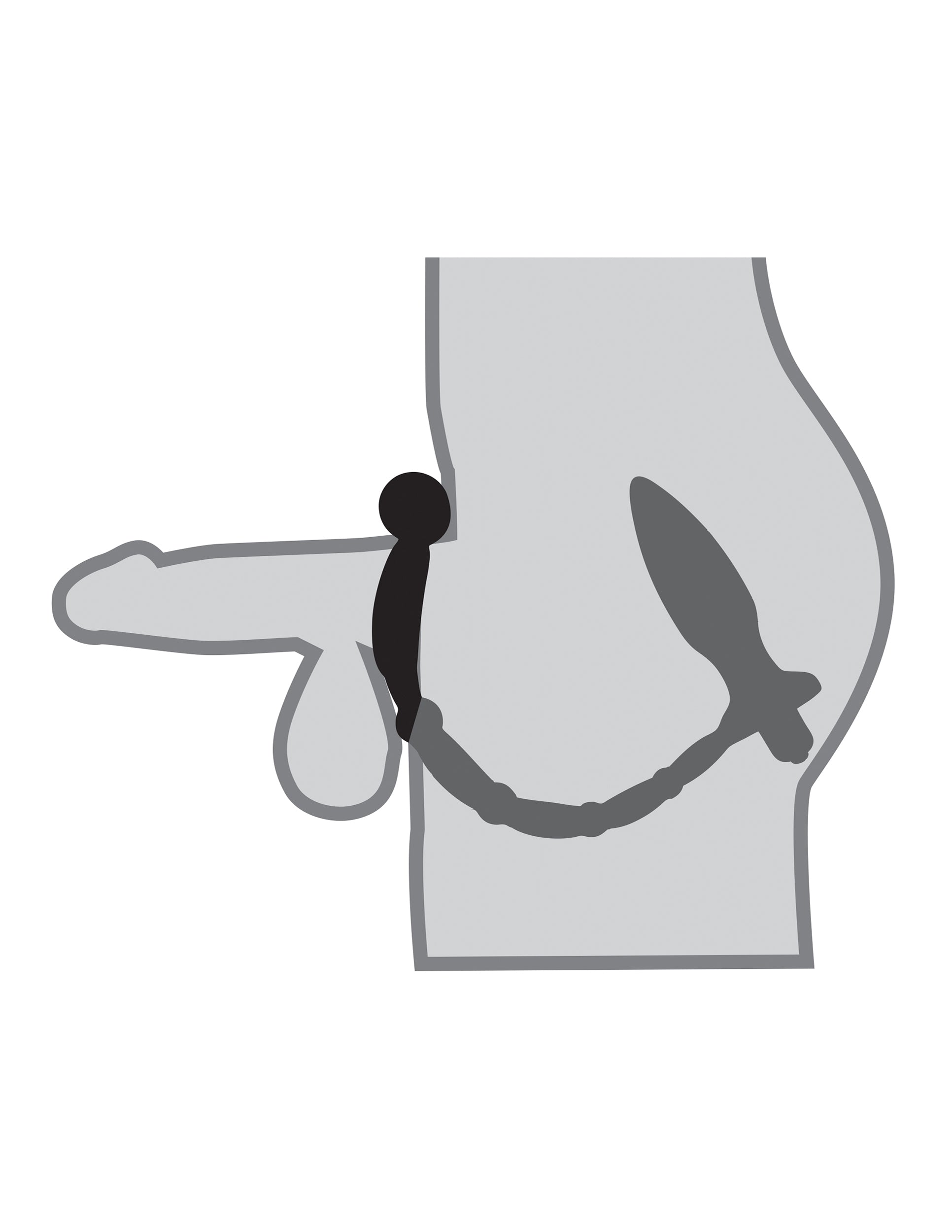 Anal Fantasy Collection Ass Kicker With Cockring - Black | 603912332056 | Available at EroticWarehouse.com