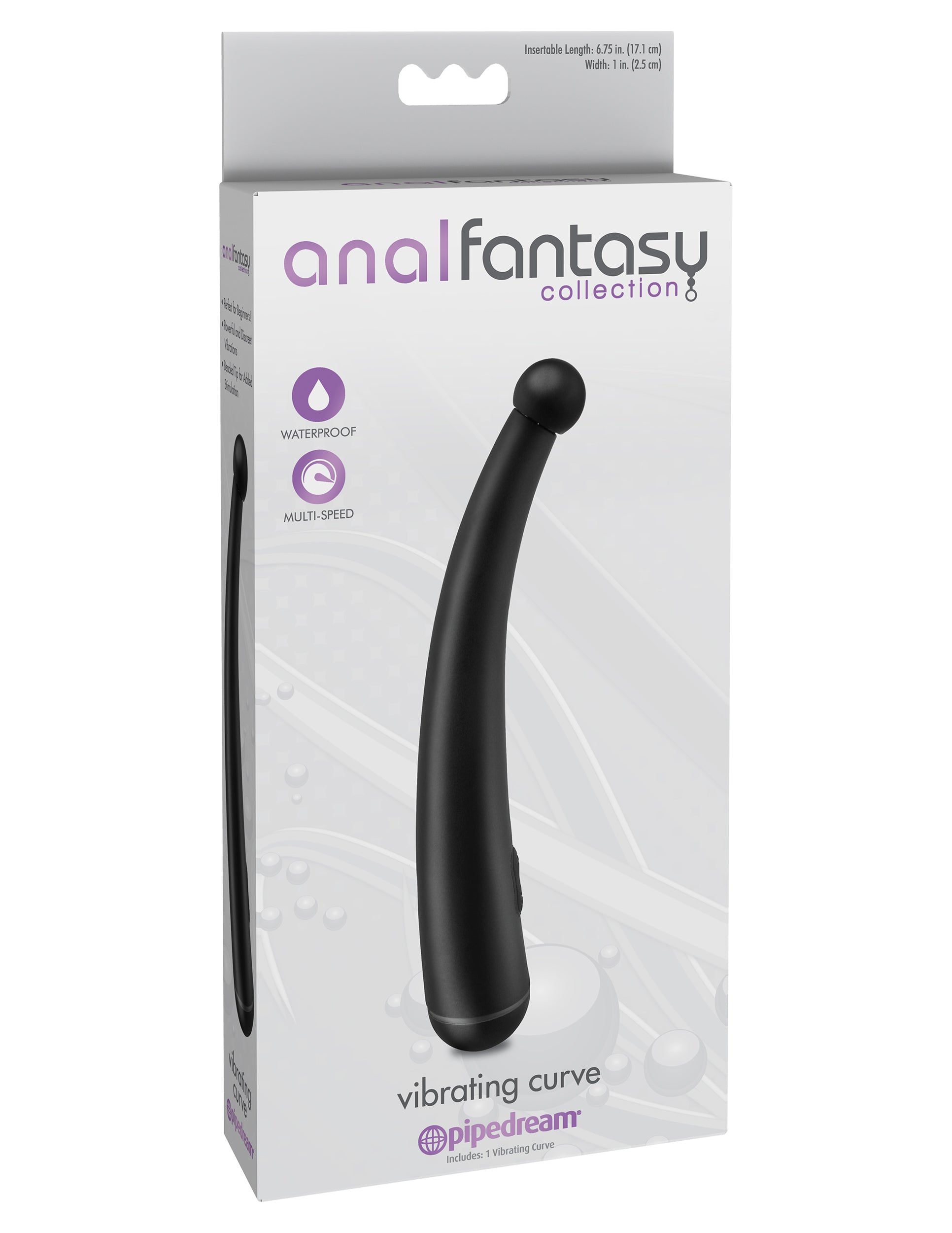 Anal Fantasy Collection Vibrating Curve - Black | 603912332476 | Available at EroticWarehouse.com