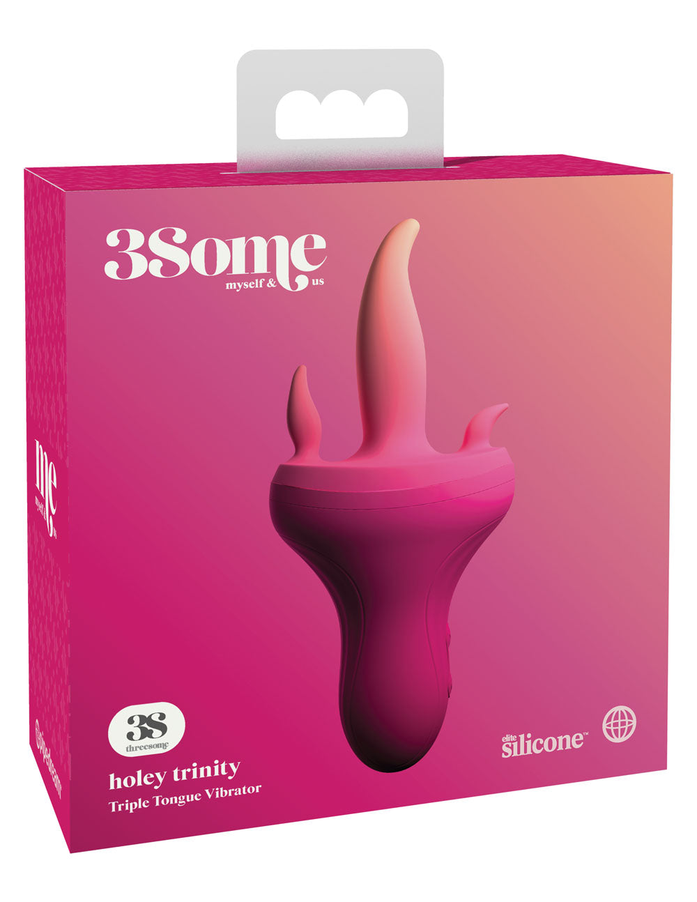 Threesome Holey Trinity Triple Tongue Vibrator - Pink | 603912760170 | Available at EroticWarehouse.com
