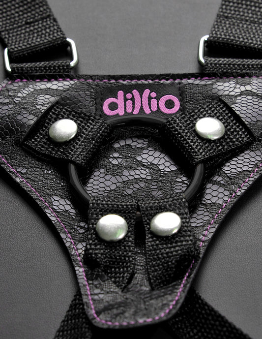 Dillio Pink - 6 Inch Strap-on Suspender Harness Set | 603912744576 | Available at EroticWarehouse.com