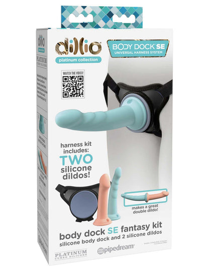 Dillio Platinum Body Dock Se Fantasy Kit - 6 Inch and 7 Inch - Blue and Pink | 603912773927 | Available at EroticWarehouse.com