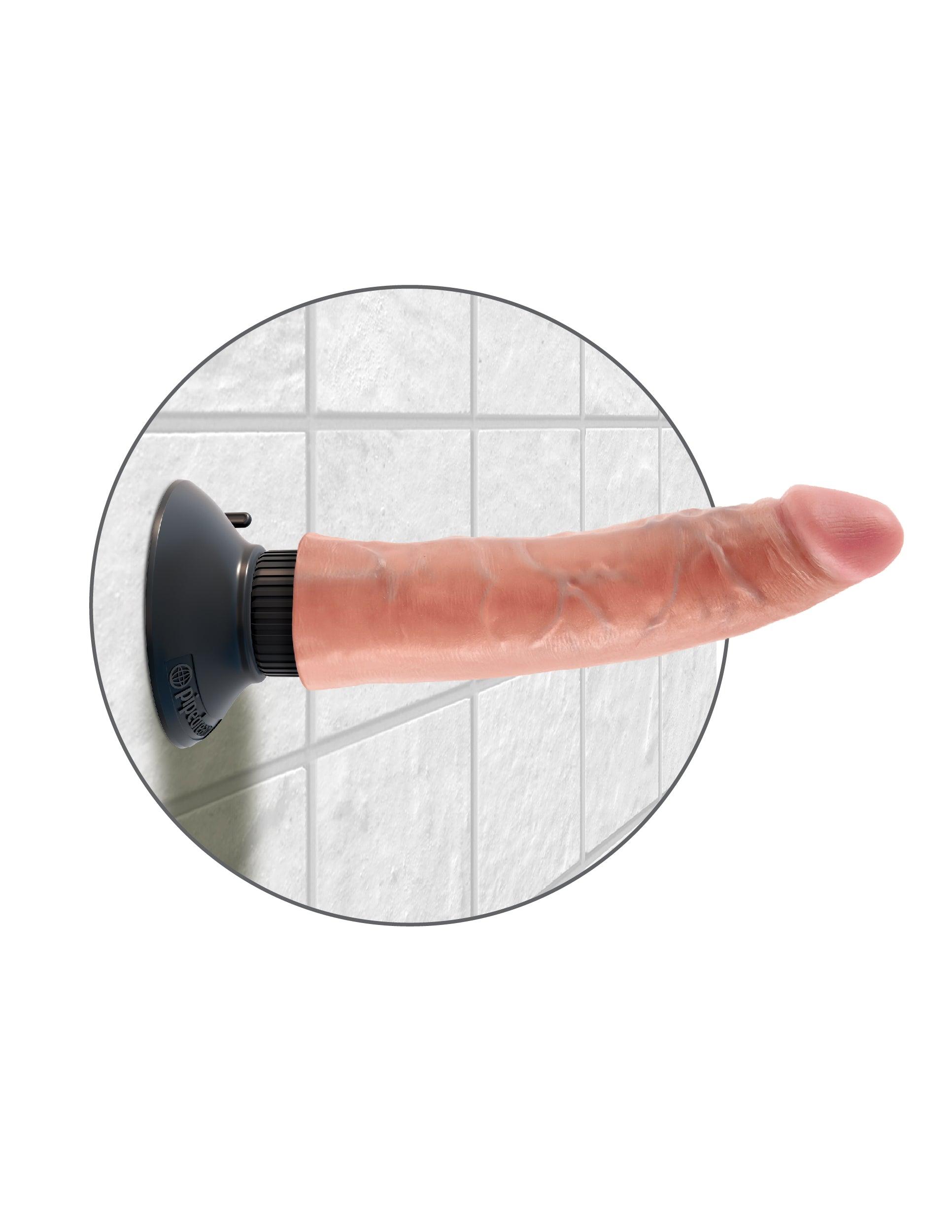 King Cock 7-Inch Vibrating Cock - Light | 603912737707 | Available at EroticWarehouse.com
