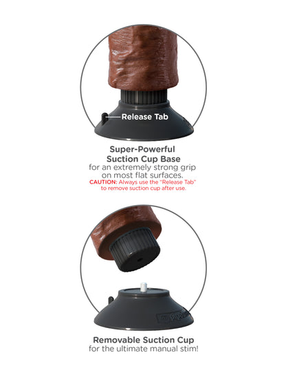 King Cock 7-Inch Vibrating Cock - Brown | 603912737714 | Available at EroticWarehouse.com