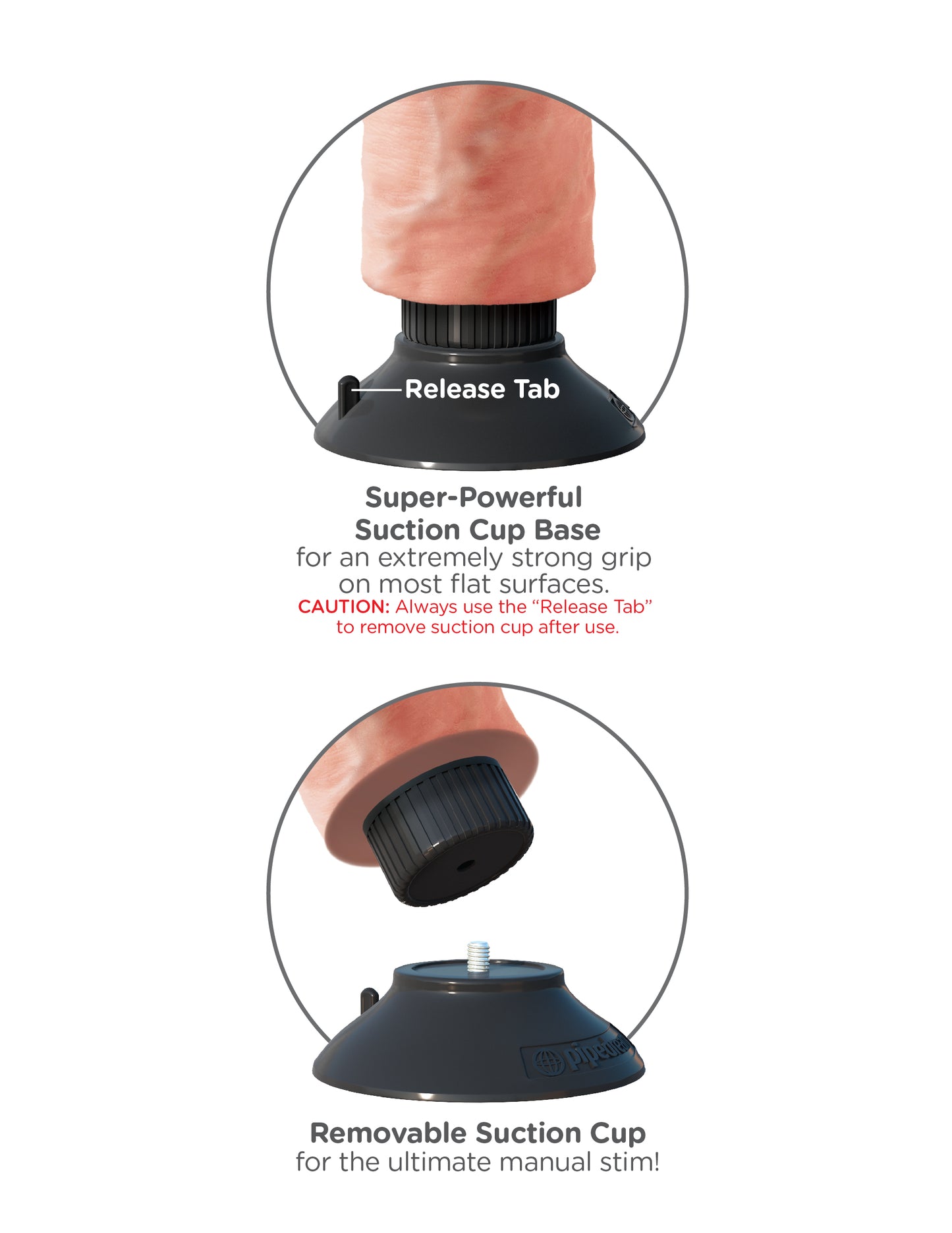 King Cock 8-Inch Vibrating Cock - Light | 603912737721 | Available at EroticWarehouse.com