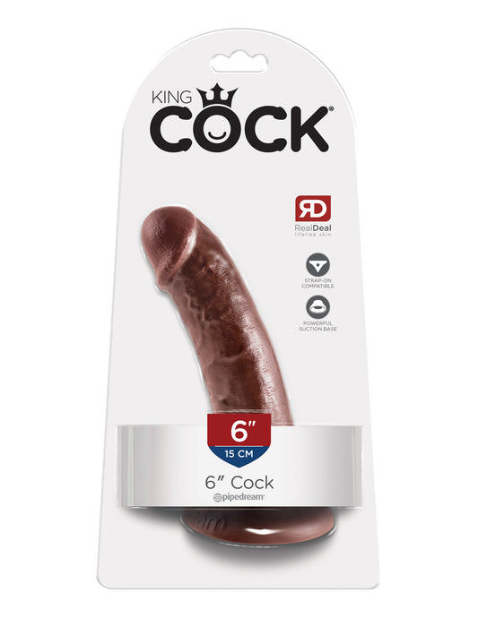 King Cock 6-Inch Cock - Brown | 603912349900 | Available at EroticWarehouse.com