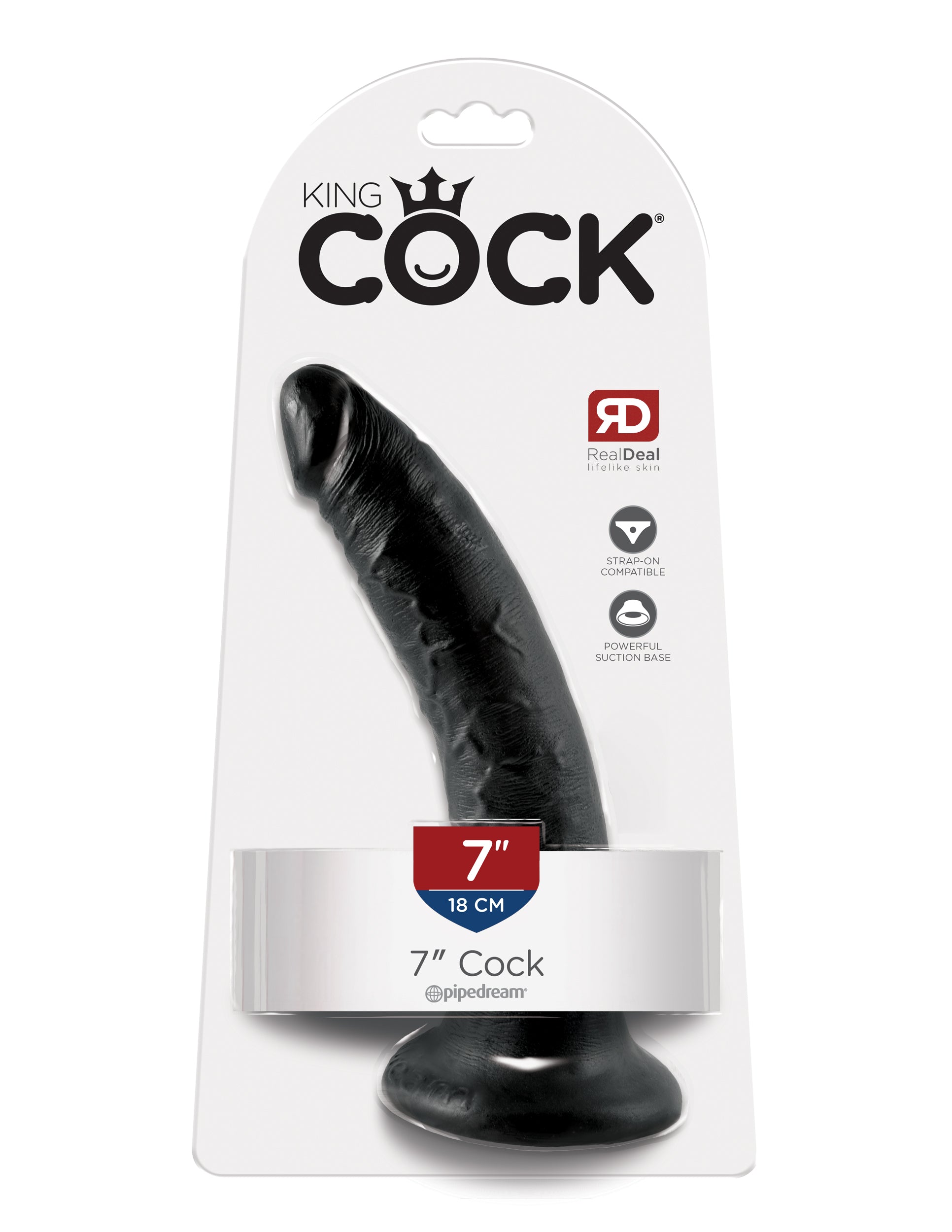 King Cock 7-Inch Cock - Black | 603912349924 | Available at EroticWarehouse.com