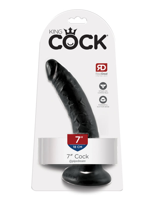 King Cock 7-Inch Cock - Black | 603912349924 | Available at EroticWarehouse.com