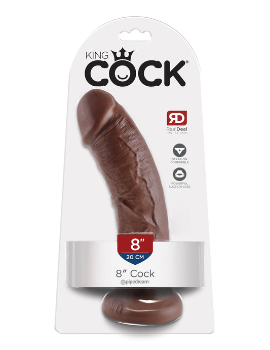 King Cock 8-Inch Cock Brown | 603912349962 | Available at EroticWarehouse.com