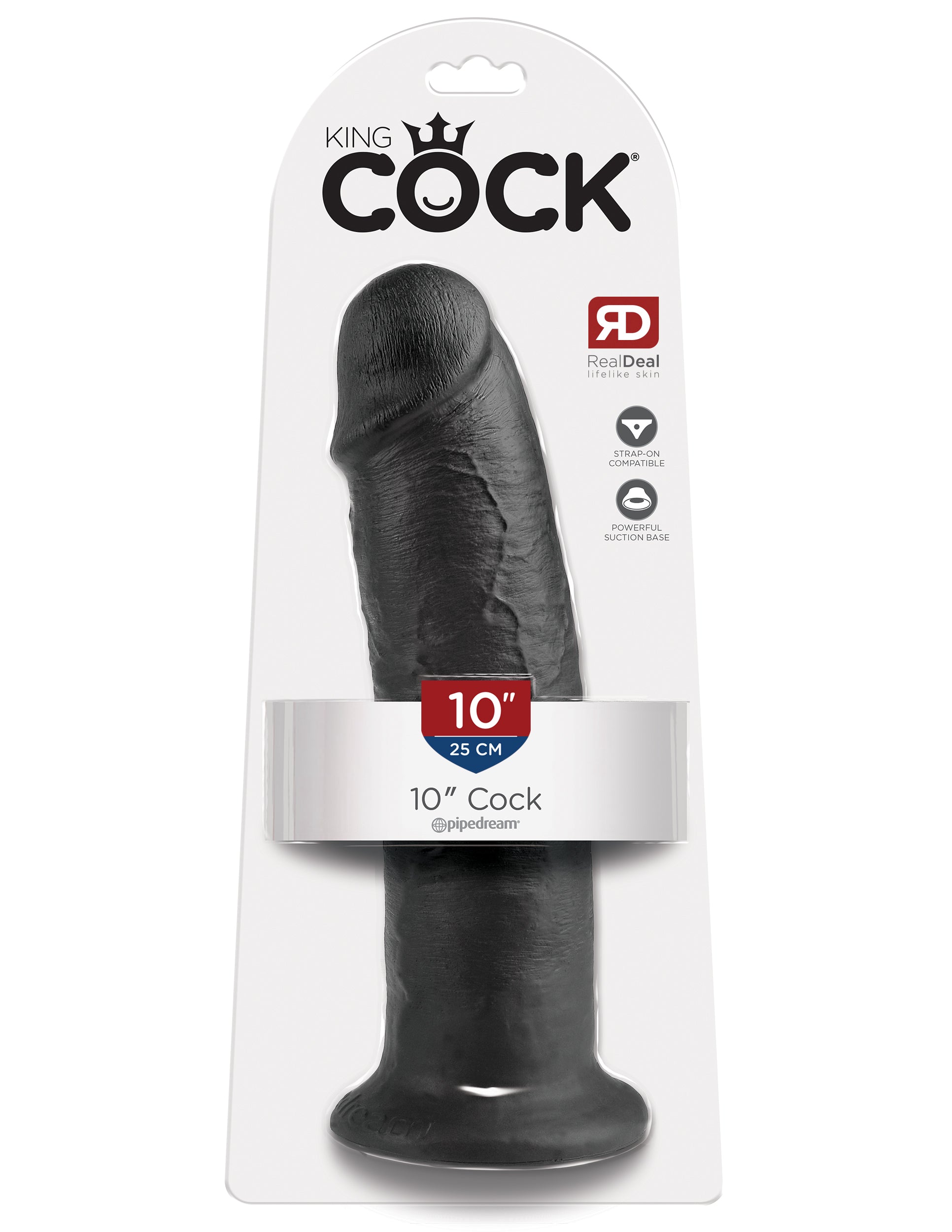 King Cock 10-Inch Cock - Black | 603912350012 | Available at EroticWarehouse.com