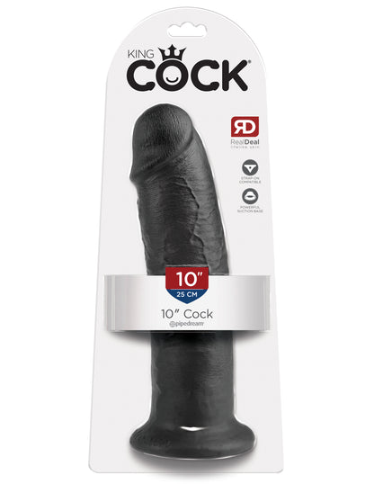 King Cock 10-Inch Cock - Black | 603912350012 | Available at EroticWarehouse.com