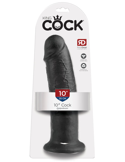 King Cock 10-Inch Cock - Black | 603912350012 | Available at EroticWarehouse.com
