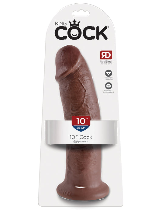 King Cock 10-Inch Cock Brown | 603912350029 | Available at EroticWarehouse.com