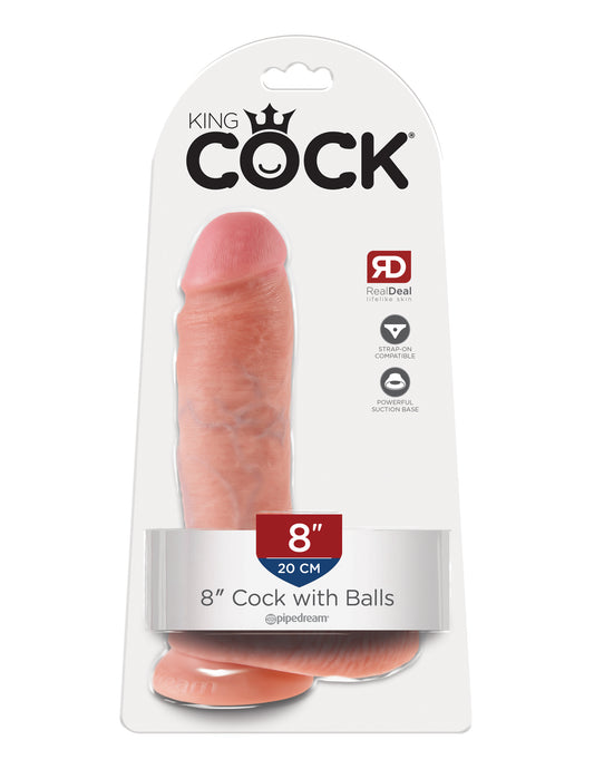 King Cock 8-Inch Cock With Balls - Flesh | 603912350166 | Available at EroticWarehouse.com