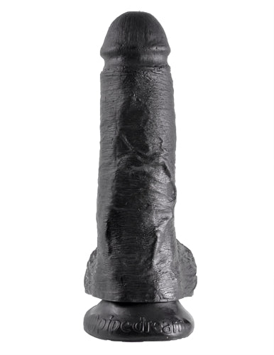 King Cock 8-Inch Cock With Balls - Black | 603912350234 | Available at EroticWarehouse.com
