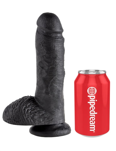 King Cock 8-Inch Cock With Balls - Black | 603912350234 | Available at EroticWarehouse.com