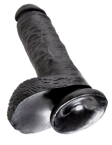 King Cock 8-Inch Cock With Balls - Black | 603912350234 | Available at EroticWarehouse.com