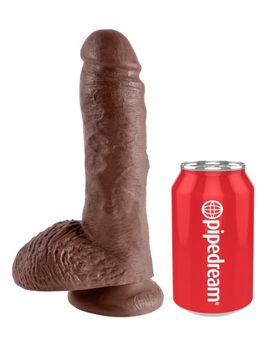 King Cock 8-Inch Cock With Balls - Brown | 603912350241 | Available at EroticWarehouse.com