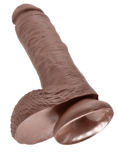 King Cock 8-Inch Cock With Balls - Brown | 603912350241 | Available at EroticWarehouse.com
