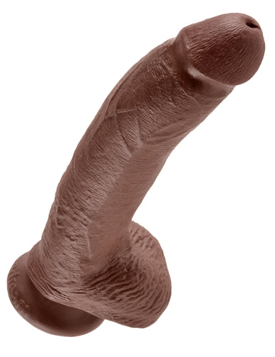 King Cock 9-Inch Cock With Balls - Brown | 603912350265 | Available at EroticWarehouse.com