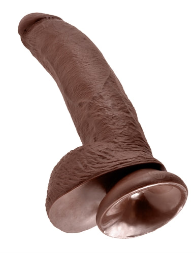 King Cock 9-Inch Cock With Balls - Brown | 603912350265 | Available at EroticWarehouse.com