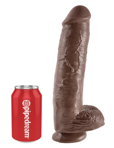 King Cock 11 Inch Cock With Balls - Brown | 603912350319 | Available at EroticWarehouse.com