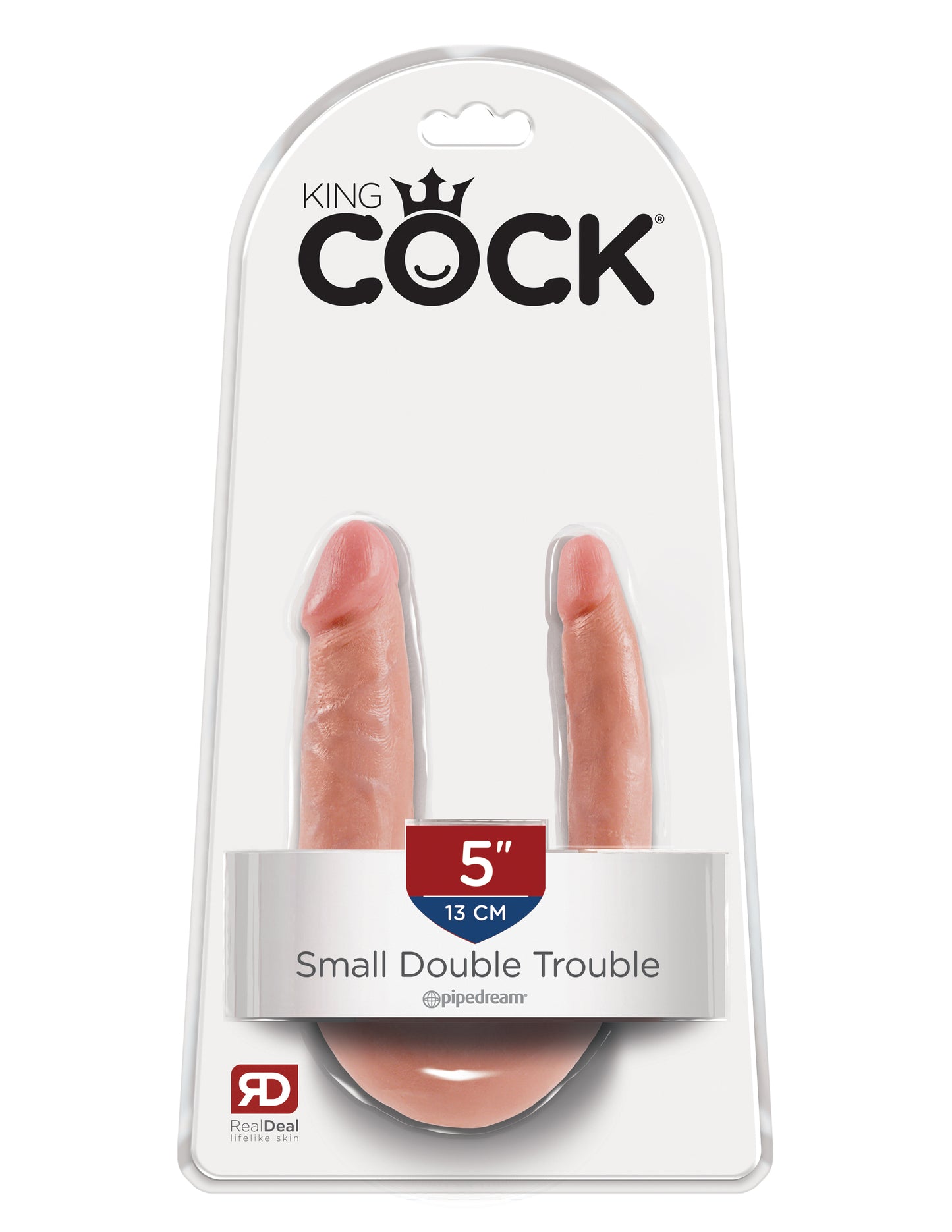 King Cock Small Double Trouble - Flesh | 603912350067 | Available at EroticWarehouse.com