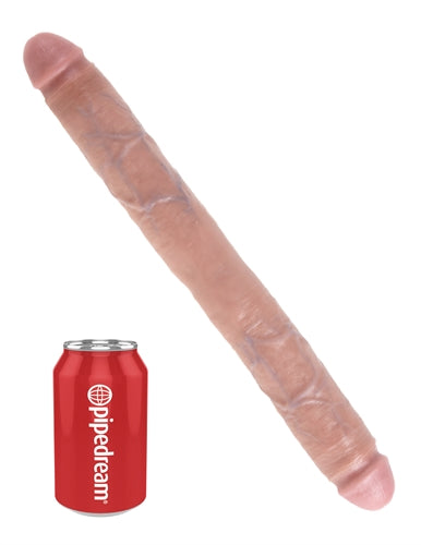 King Cock 16 Inch Thick Double Dildo - Flesh by Pipedream 603912350401 available at EroticWarehouse.com