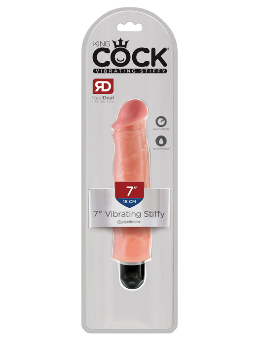 King Cock 7 Inch Vibrating Stiffy - Light | 603912743821 | Available at EroticWarehouse.com