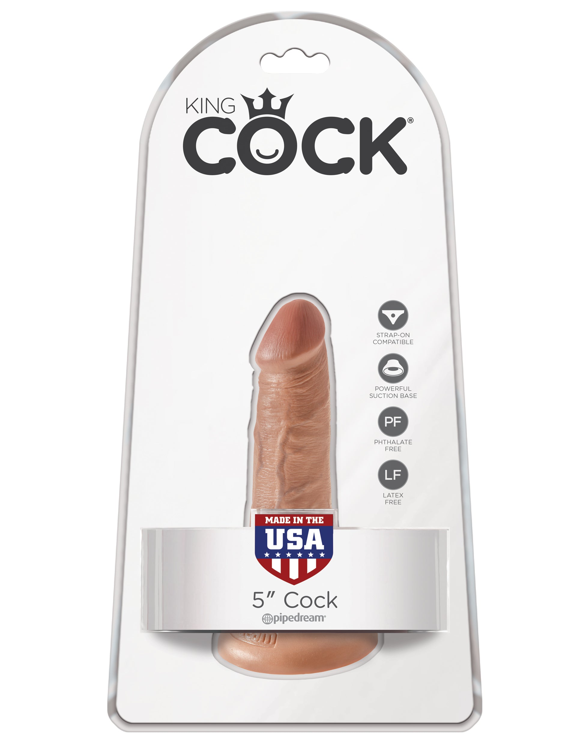 King Cock 5 Inch Cock - Tan | 603912746495 | Available at EroticWarehouse.com