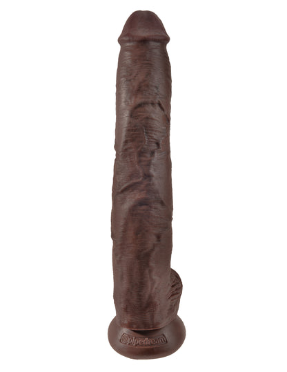 King Cock 14 Inch Cock With Balls - Brown | 603912746679 | Available at EroticWarehouse.com