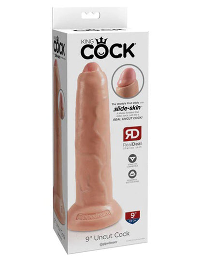 King Cock 9 Inch Uncut - Flesh | 603912750850 | Available at EroticWarehouse.com