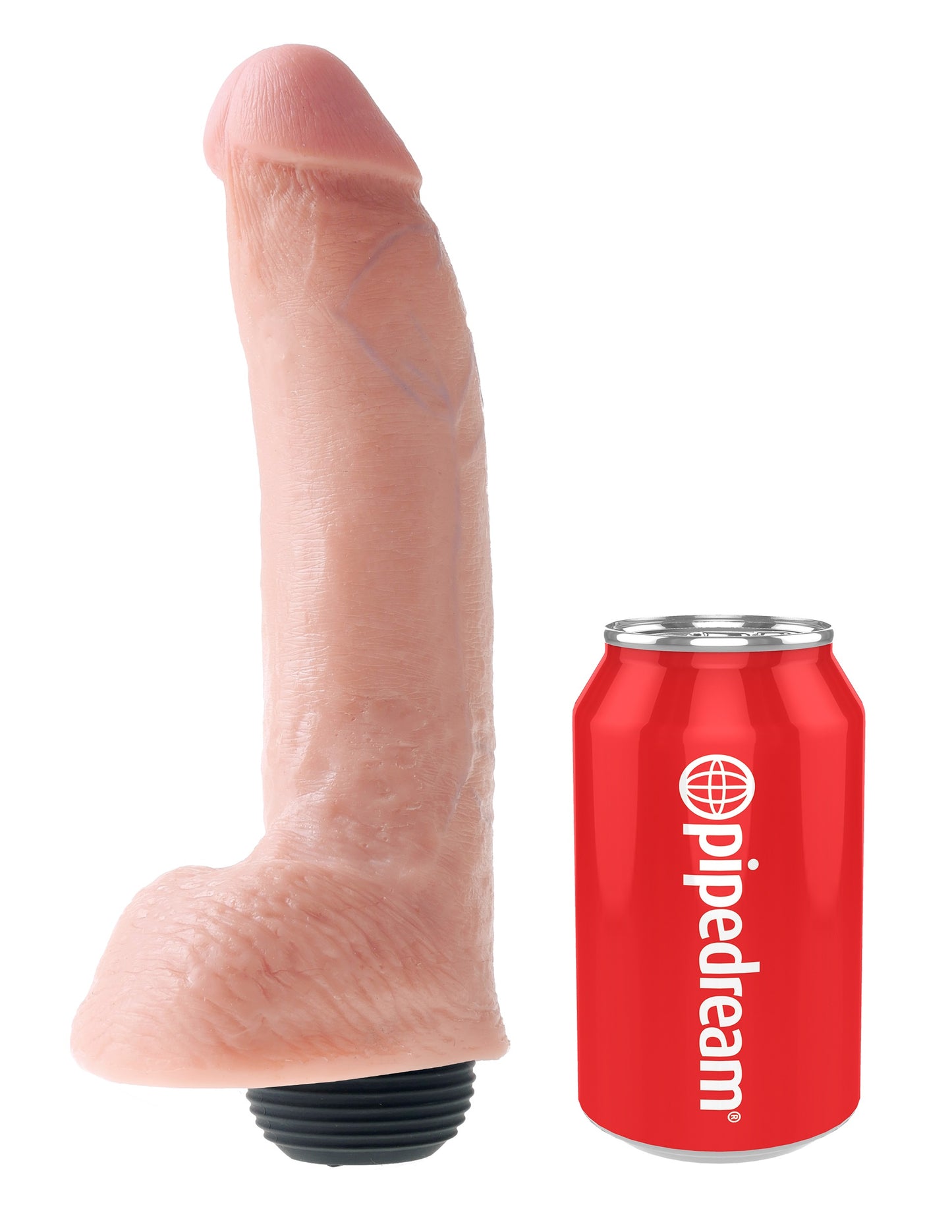 King Cock 9 Inch Squirting Cock With Balls - Flesh | 603912355550 | Available at EroticWarehouse.com