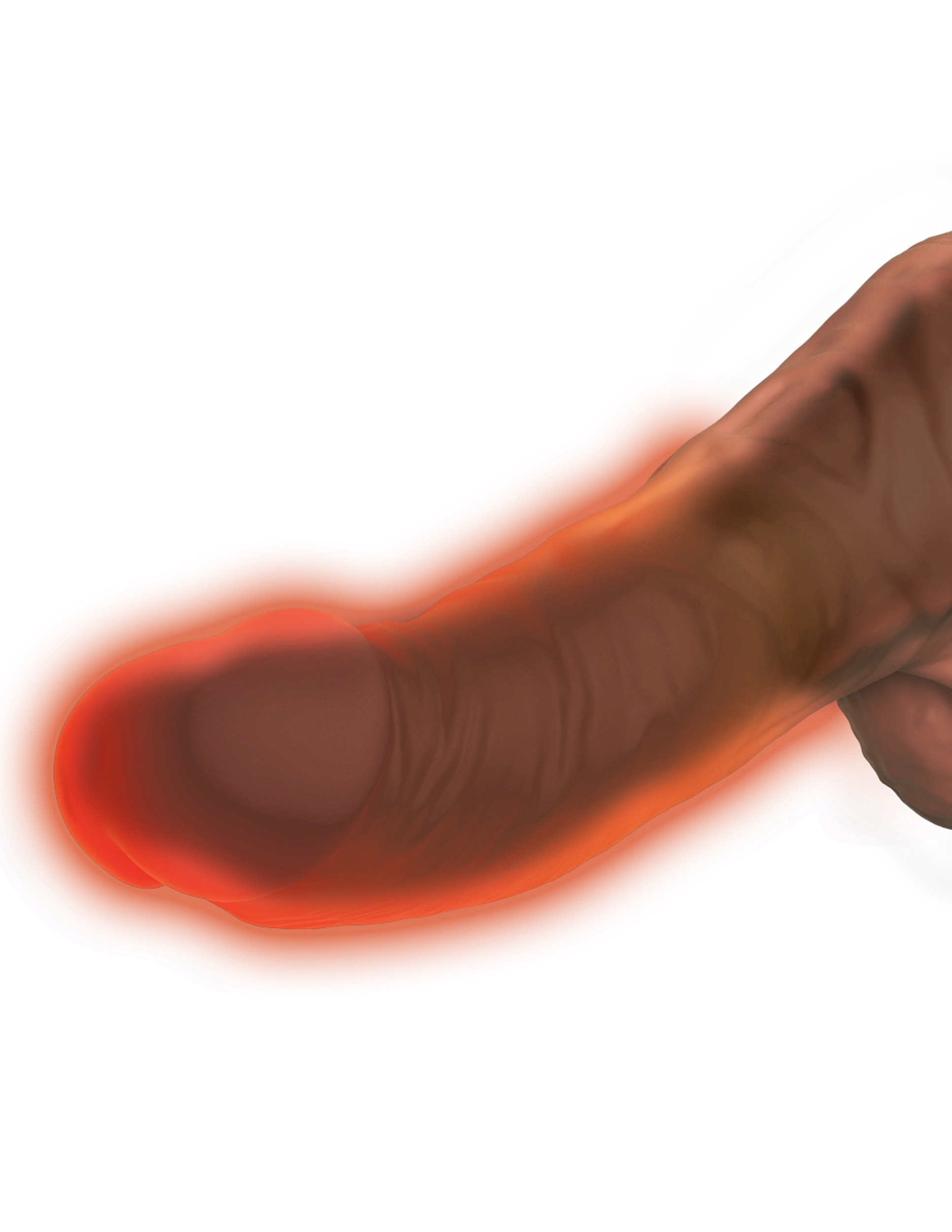 7.5 Inch Thrusting Cock With Balls - Brown | 603912770537 | Available at EroticWarehouse.com