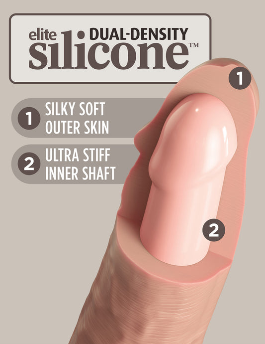 King Cock Elite 9 Inch Silicone Dual Density Cock - Light | 603912769340 | Available at EroticWarehouse.com