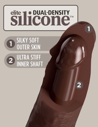 King Cock Elite 11 Inch Silicone Dual Density Cock - Brown | 603912769371 | Available at EroticWarehouse.com