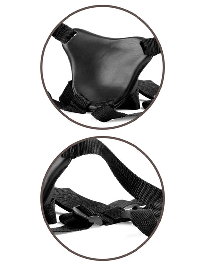 King Cock Elite Comfy Silicone Body Dock Kit - Harness and 7 Inch Dildo - Tan | 603912771251 | Available at EroticWarehouse.com