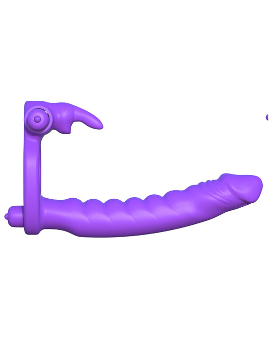 Fantasy C-Ringz Silicone Double Penetrator Rabbit - Purple | 603912358285 | Available at EroticWarehouse.com