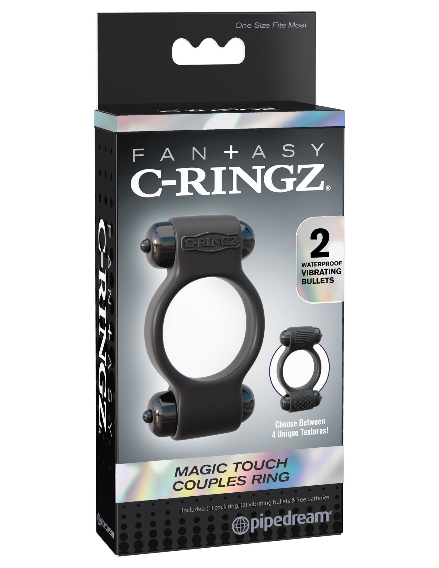 Fantasy C-Ringz Magic Touch Couples Ring - Black | 603912358421 | Available at EroticWarehouse.com