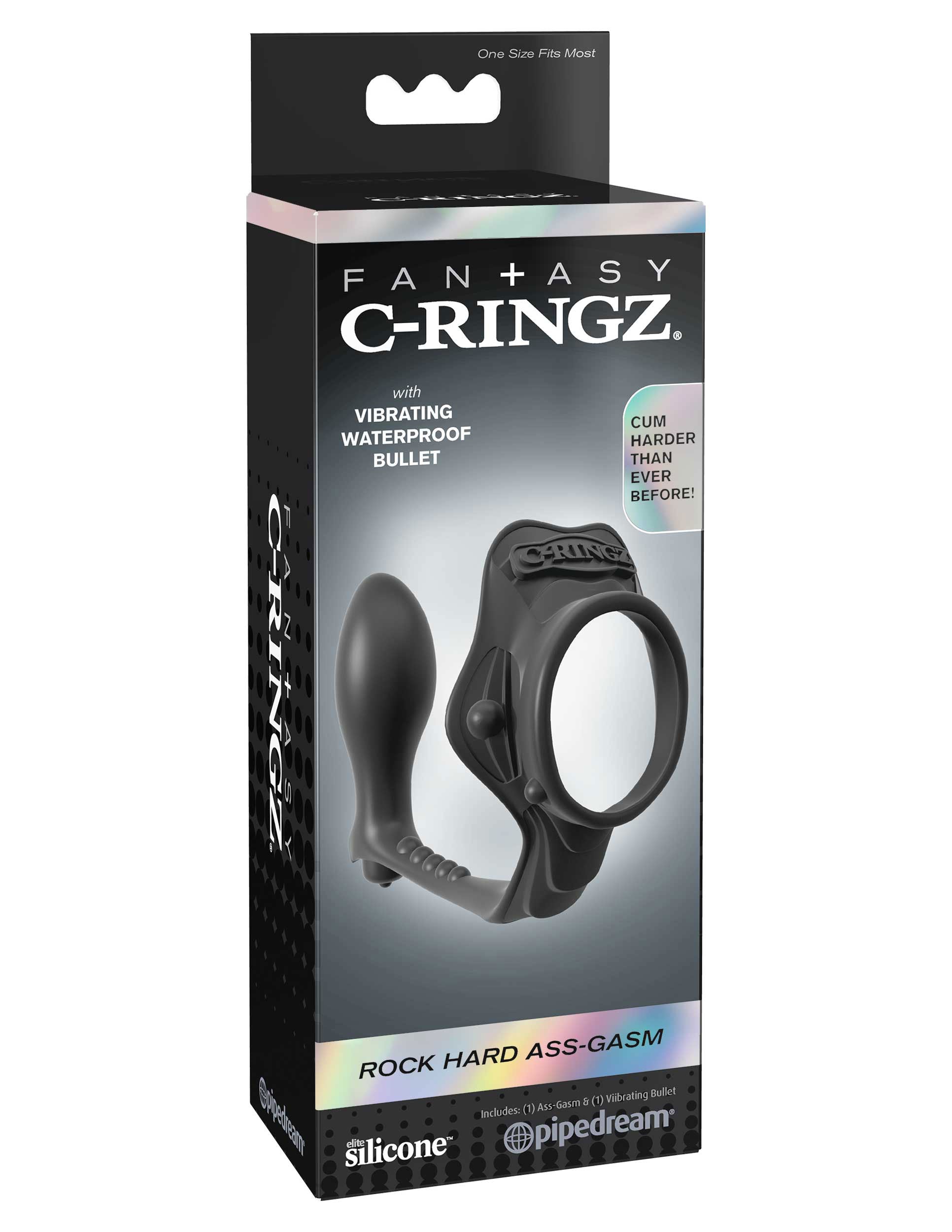 Fantasy C-Ringz Rock Hard Ass Gasm - Black | 603912358452 | Available at EroticWarehouse.com