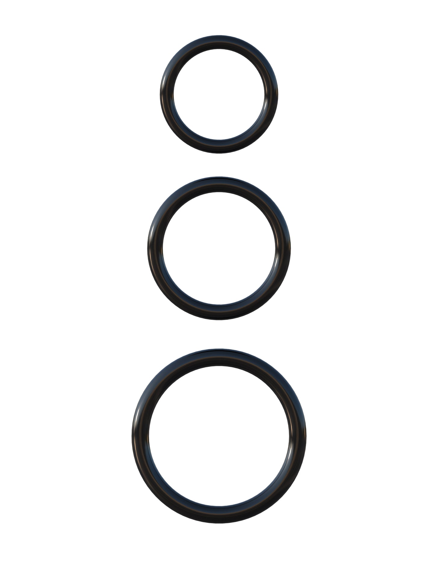 Fantasy C-Ringz Silicone Ring Stamina Set - Black | 603912358483 | Available at EroticWarehouse.com