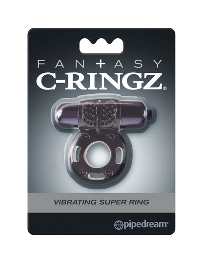Fantasy C-Ringz Vibrating Super Ring Black | 603912747829 | Available at EroticWarehouse.com