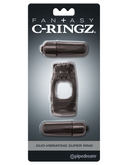 Fantasy C-Ringz Duo-Vibrating Super Ring Black | 603912747850 | Available at EroticWarehouse.com