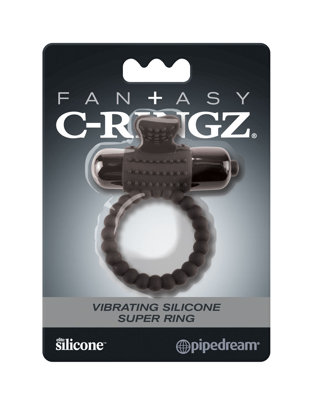 Fantasy C-Ringz Vibrating Silicone Super Ring Black | 603912747881 | Available at EroticWarehouse.com
