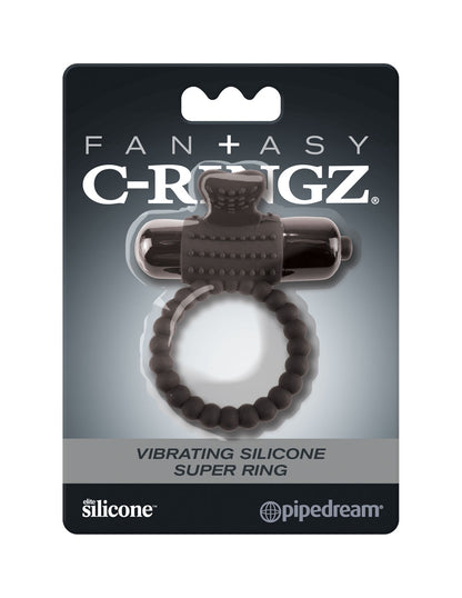 Fantasy C-Ringz Vibrating Silicone Super Ring Black | 603912747881 | Available at EroticWarehouse.com