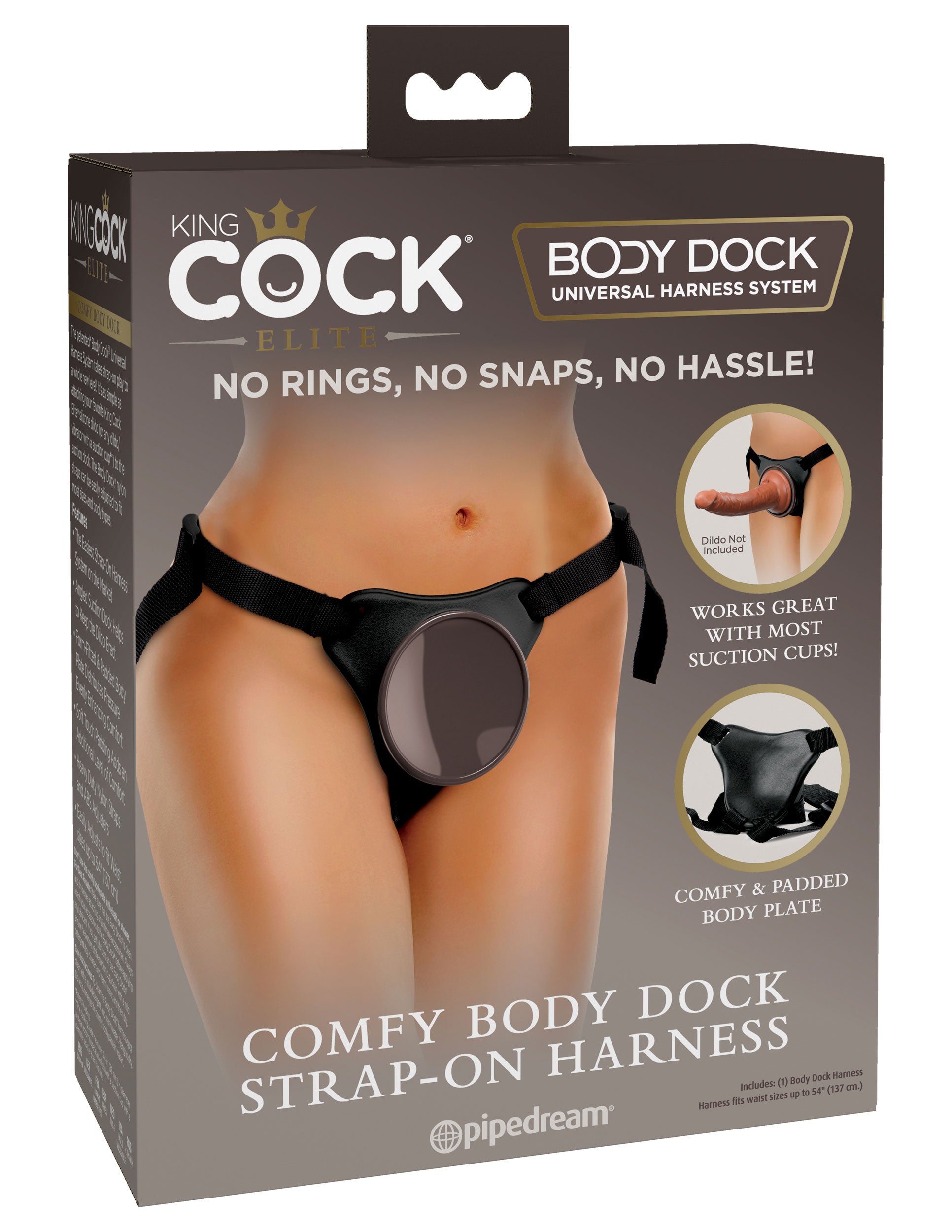 King Cock Elite Comfy Body Dock Strap-on Harness | 603912771527 | Available at EroticWarehouse.com