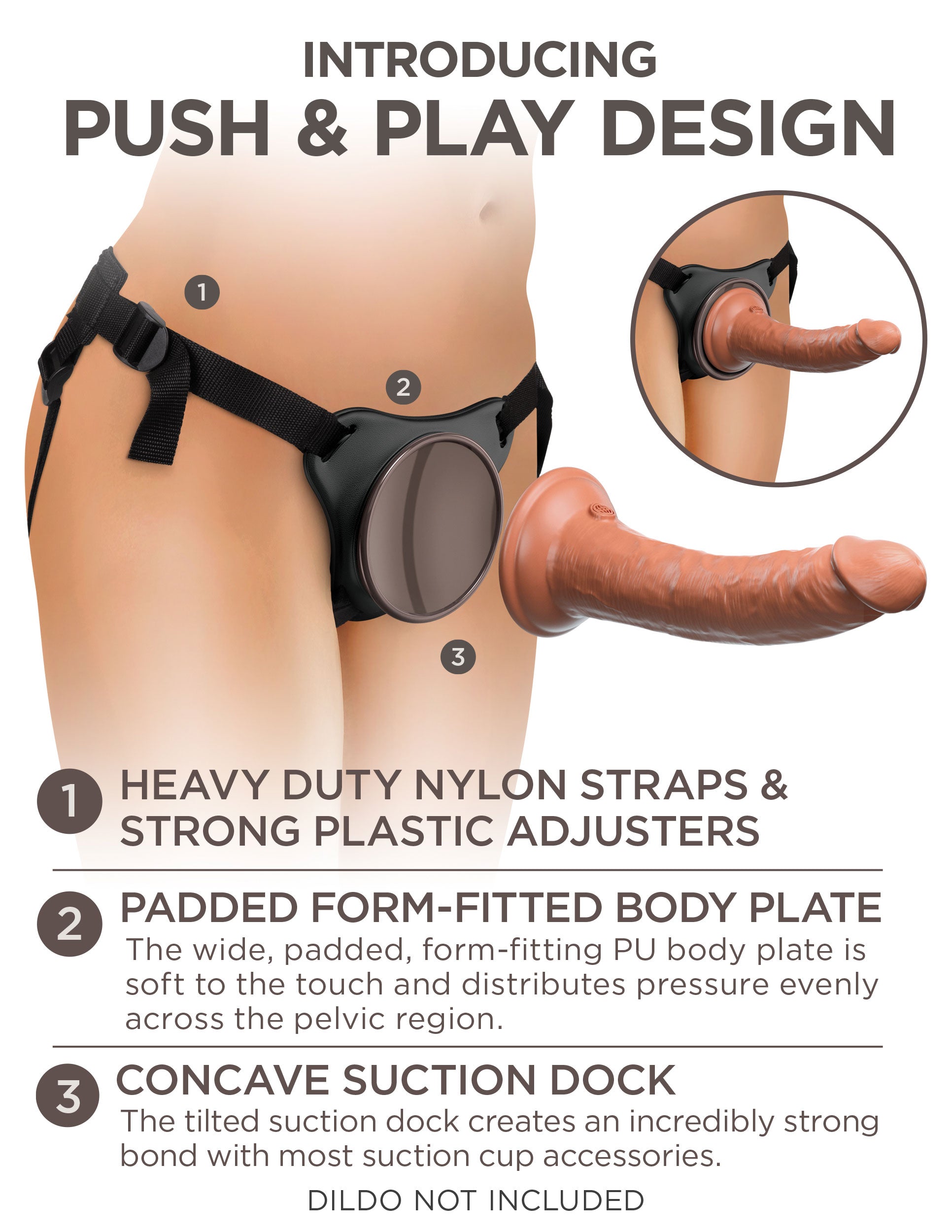King Cock Elite Comfy Body Dock Strap-on Harness | 603912771527 | Available at EroticWarehouse.com